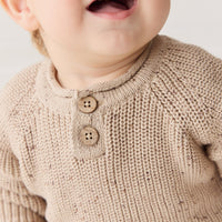 Sam Knitted Jumper - Malt Fleck Childrens Jumper from Jamie Kay Australia