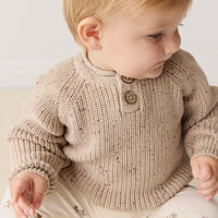 Sam Knitted Jumper - Malt Fleck Childrens Jumper from Jamie Kay Australia