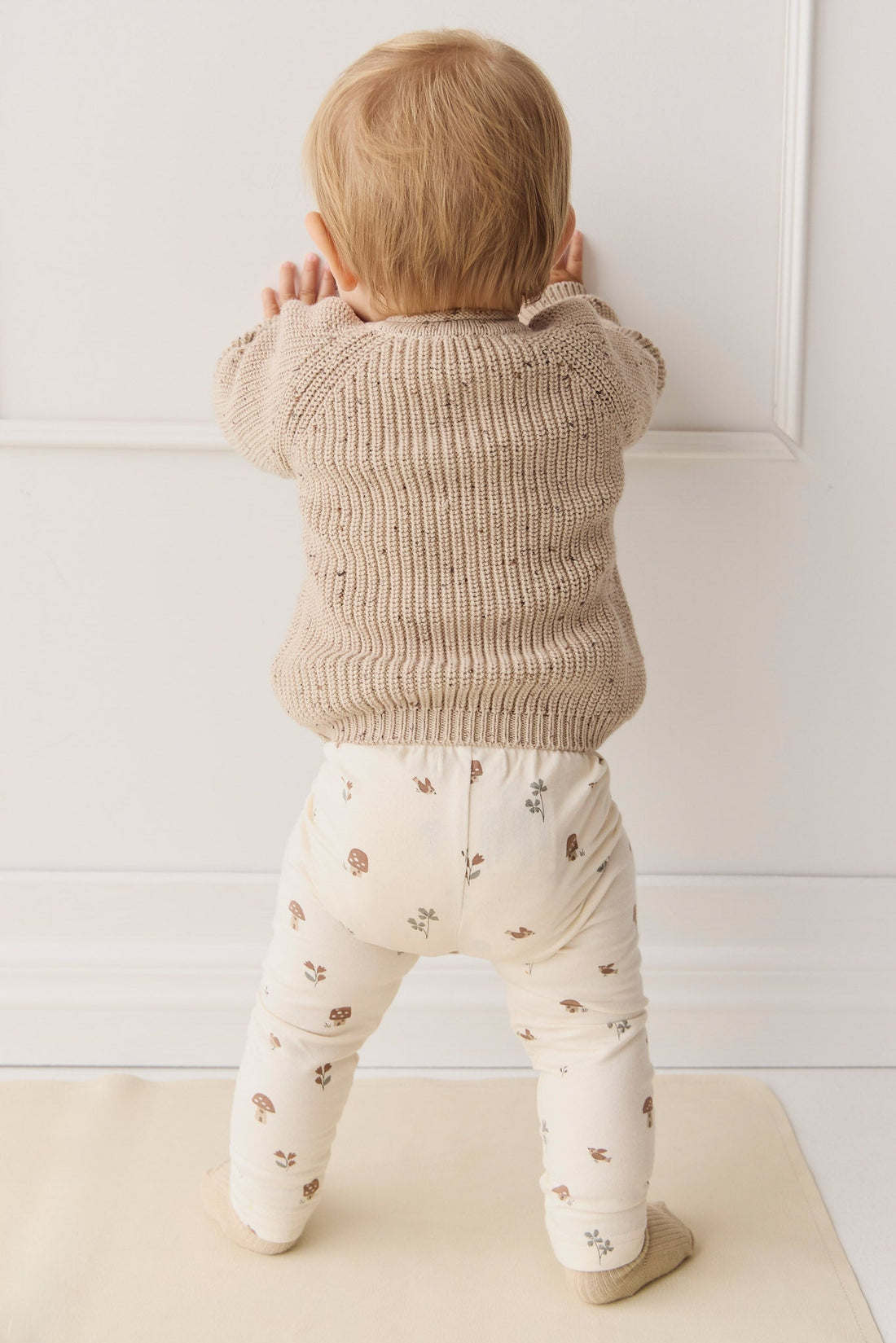 Sam Knitted Jumper - Malt Fleck Childrens Jumper from Jamie Kay Australia