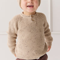 Sam Knitted Jumper - Malt Fleck Childrens Jumper from Jamie Kay Australia