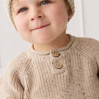 Sam Knitted Jumper - Malt Fleck Childrens Jumper from Jamie Kay Australia