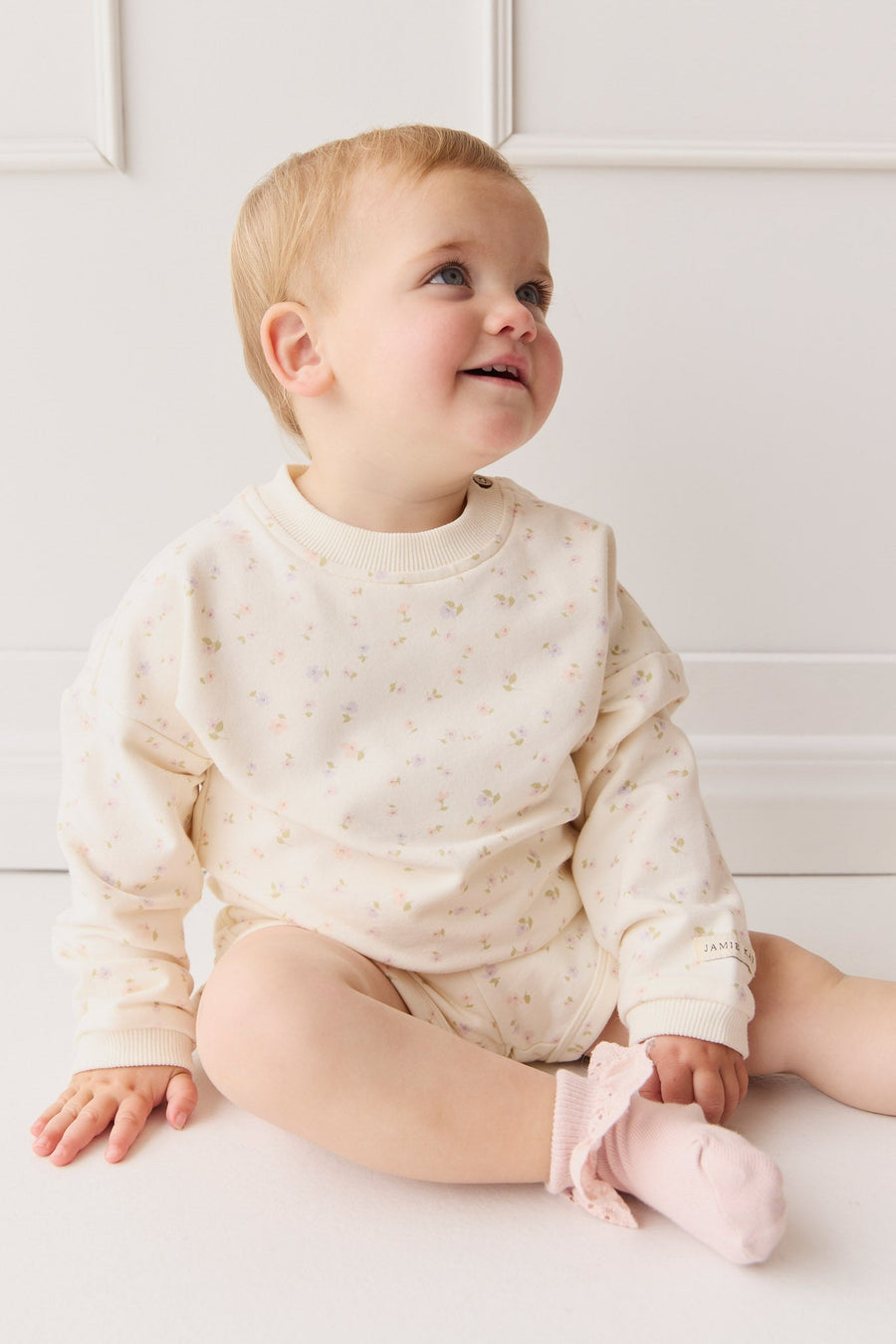 Organic Cotton Damien Sweatshirt - Briella Whisper Childrens Top from Jamie Kay Australia