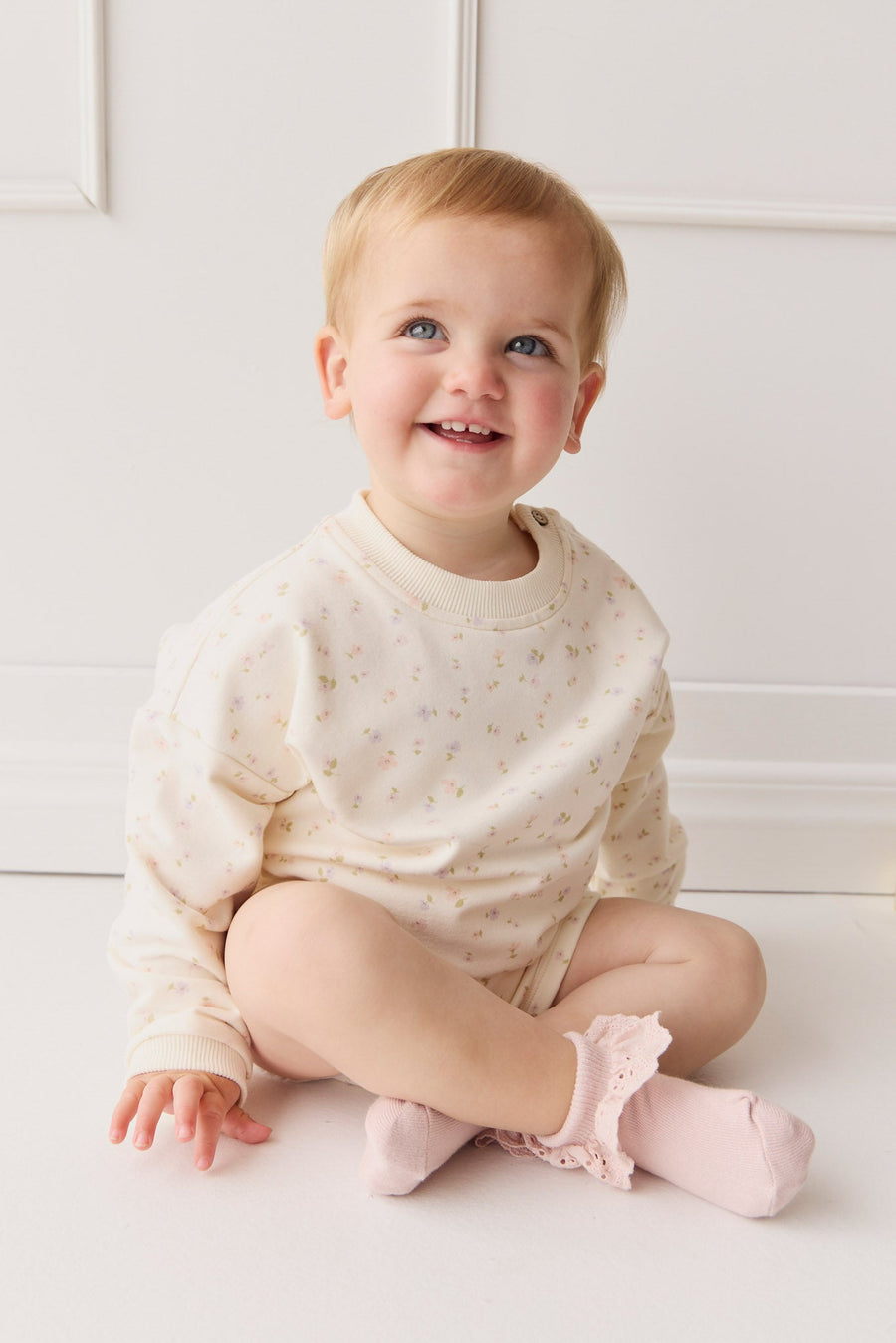 Organic Cotton Damien Sweatshirt - Briella Whisper Childrens Top from Jamie Kay Australia