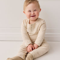 Organic Cotton Modal Legging - Milky Way Buff Childrens Legging from Jamie Kay Australia