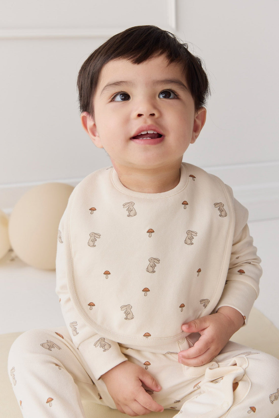 Organic Cotton Bib - Le Lapin Childrens Bib from Jamie Kay Australia