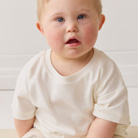 Pima Cotton Eddie Tee - Parchment Childrens Top from Jamie Kay Australia