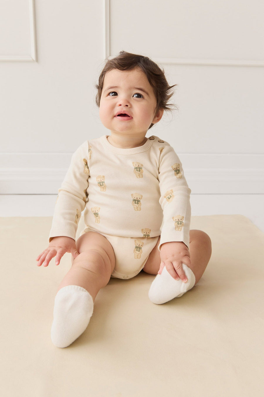 Organic Cotton Fernley Bodysuit - Little Ted Childrens Bodysuit from Jamie Kay Australia