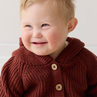 Ollie Cardigan - Fox Marle Childrens Cardigan from Jamie Kay Australia