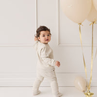 Organic Cotton Morgan Track Pant - Oatmeal Marle Childrens Pant from Jamie Kay Australia