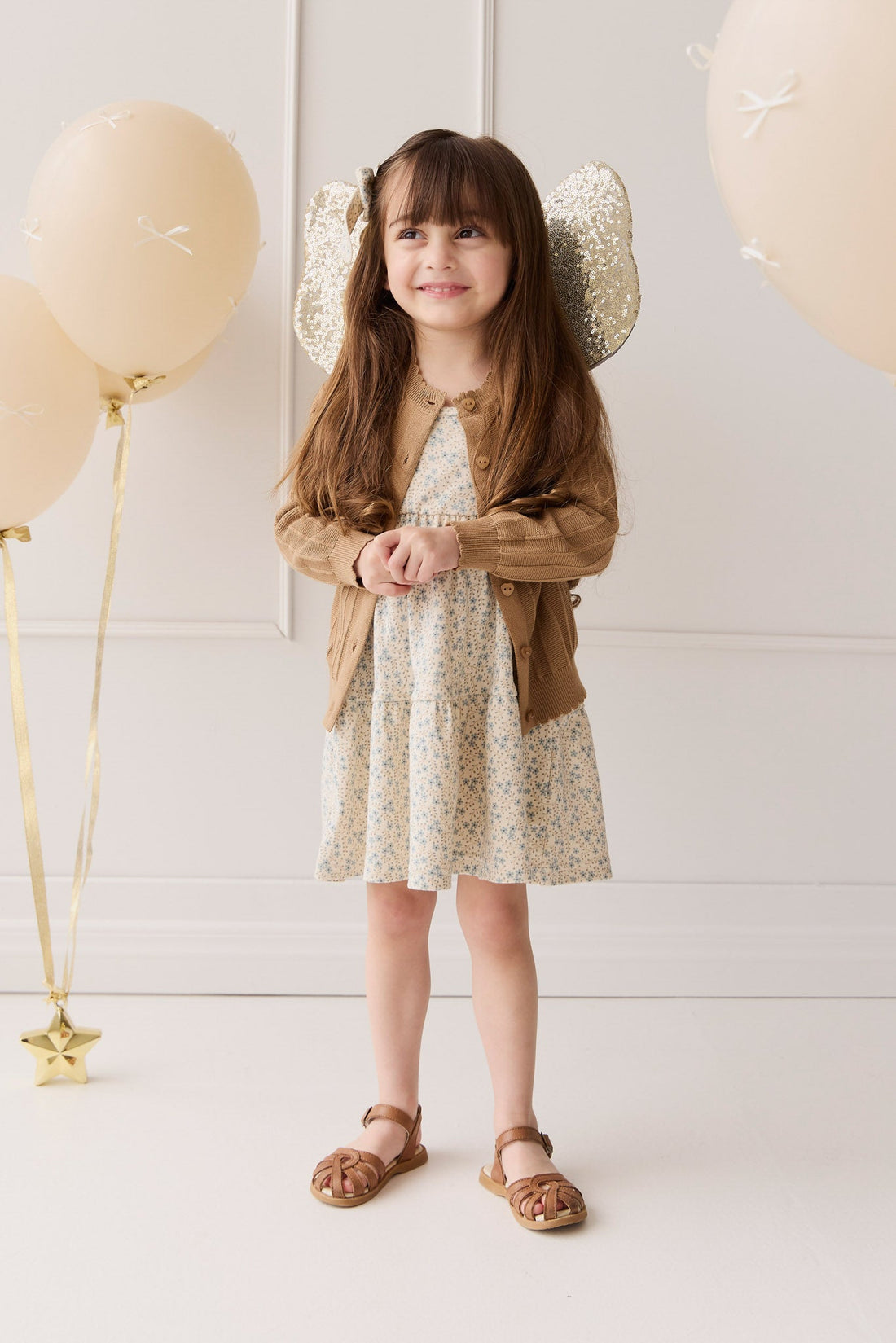 Emily Knitted Cardigan - Caramel Cream Childrens Cardigan from Jamie Kay Australia