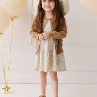 Emily Knitted Cardigan - Caramel Cream Childrens Cardigan from Jamie Kay Australia