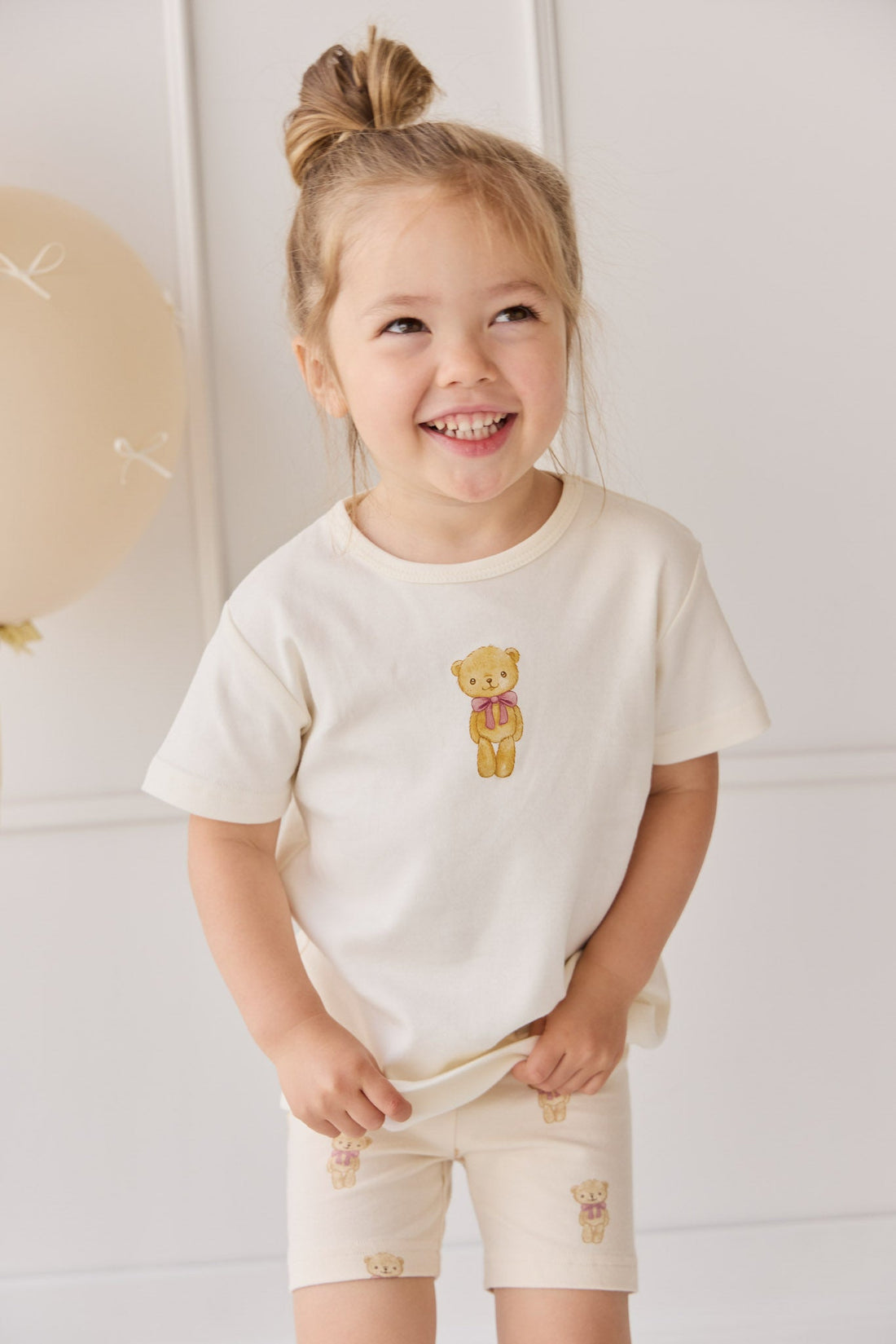 Pima Cotton Aude Tee - Cloud Little Georgie Childrens Top from Jamie Kay Australia