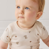 Organic Cotton Hudson Short Sleeve Bodysuit - Le Lapin Childrens Bodysuit from Jamie Kay Australia