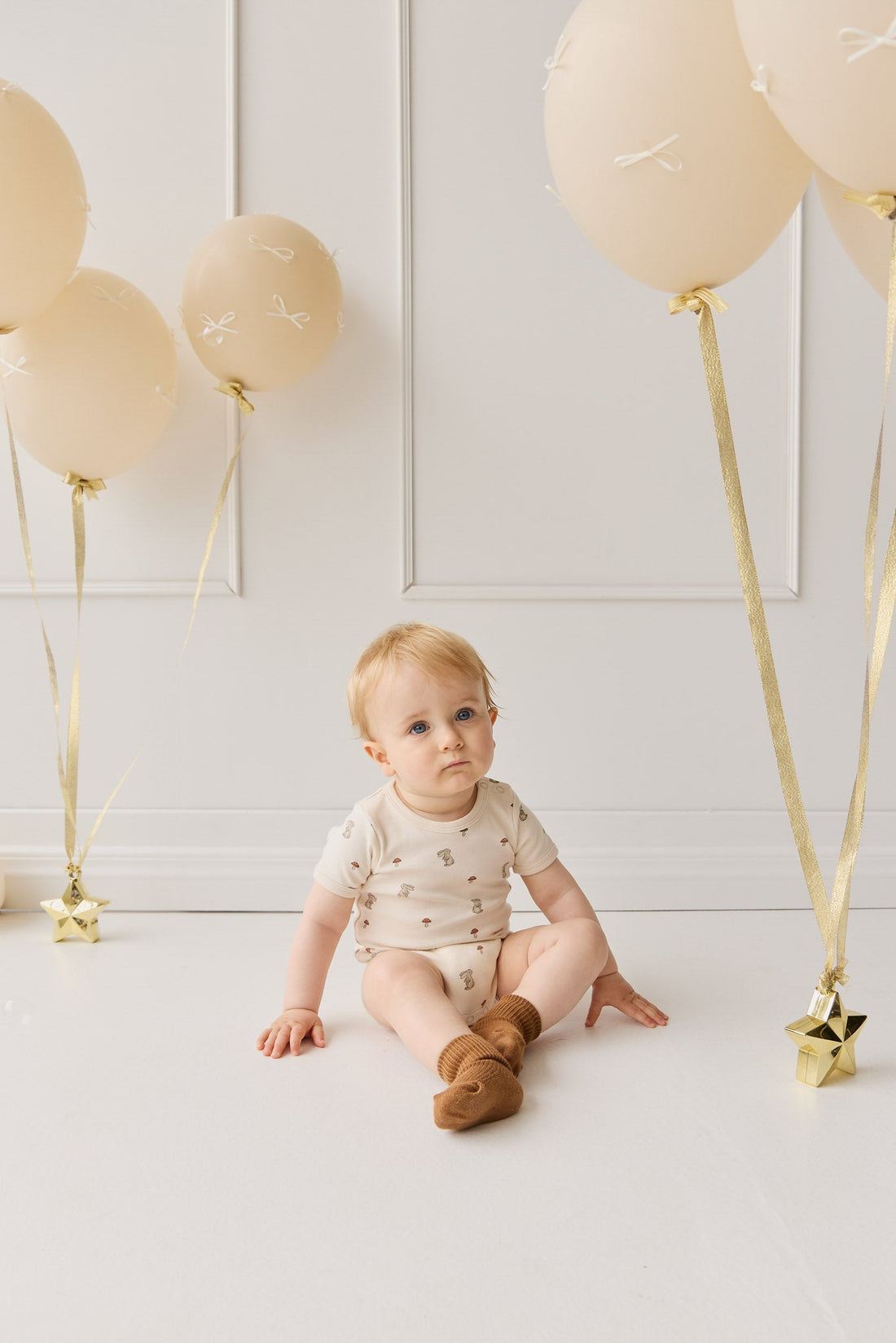 Organic Cotton Hudson Short Sleeve Bodysuit - Le Lapin Childrens Bodysuit from Jamie Kay Australia