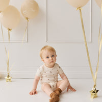 Organic Cotton Hudson Short Sleeve Bodysuit - Le Lapin Childrens Bodysuit from Jamie Kay Australia