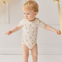 Organic Cotton Hudson Short Sleeve Bodysuit - Le Lapin Childrens Bodysuit from Jamie Kay Australia