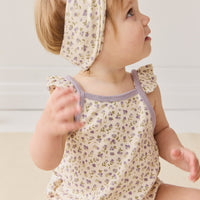 Organic Cotton Headband - Blueberry Field Raindrops Childrens Headband from Jamie Kay Australia