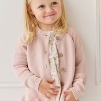 Ava Cardigan - Shell Pink Childrens Cardigan from Jamie Kay Australia