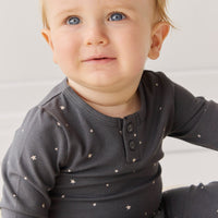 Organic Cotton Modal Long Sleeve Bodysuit - Milky Way Icelandic Childrens Bodysuit from Jamie Kay Australia