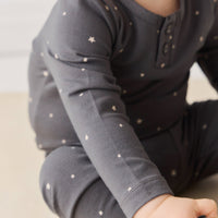 Organic Cotton Modal Long Sleeve Bodysuit - Milky Way Icelandic Childrens Bodysuit from Jamie Kay Australia