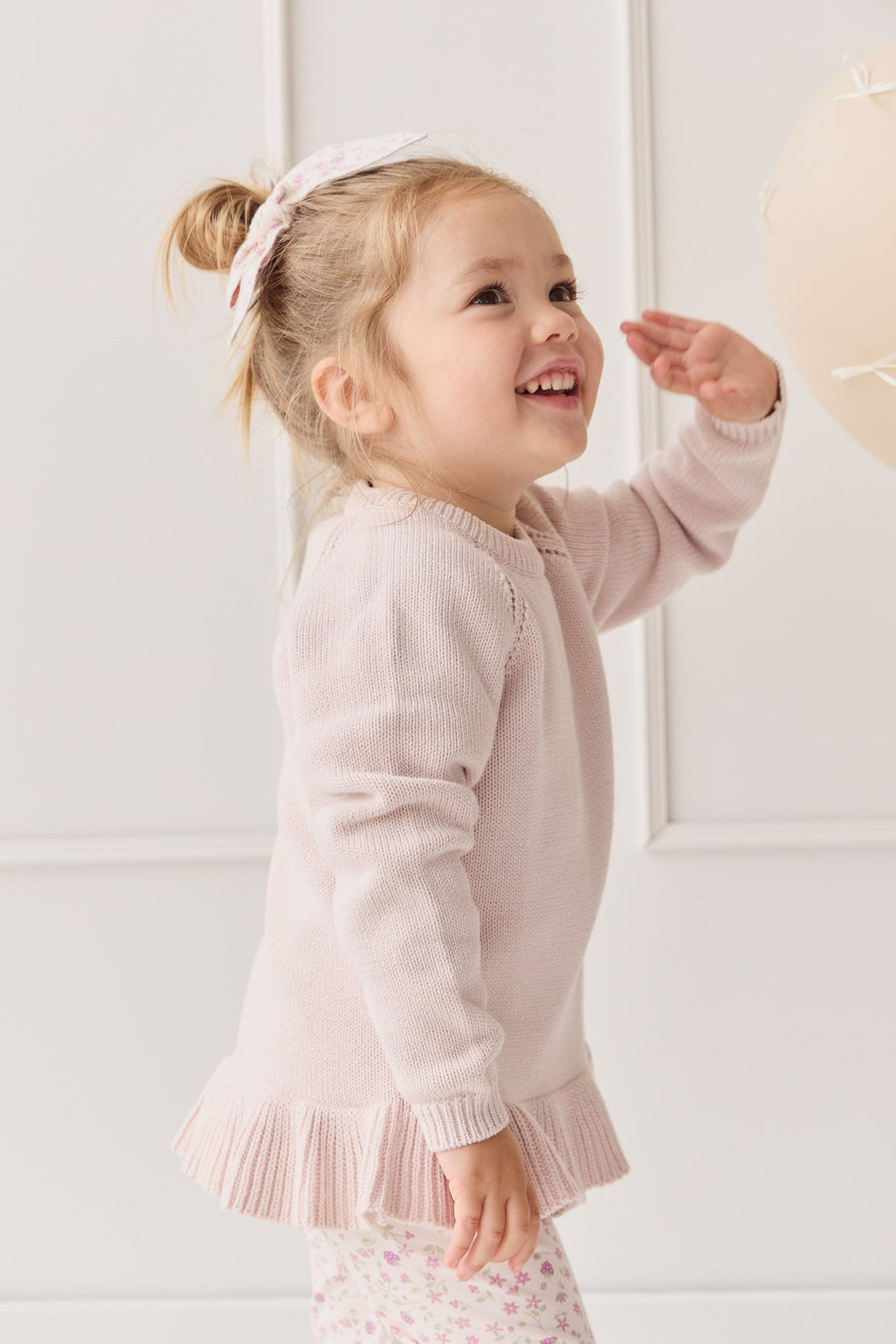 Ava Jumper - Soft Misty Rose Childrens Jumper from Jamie Kay Australia