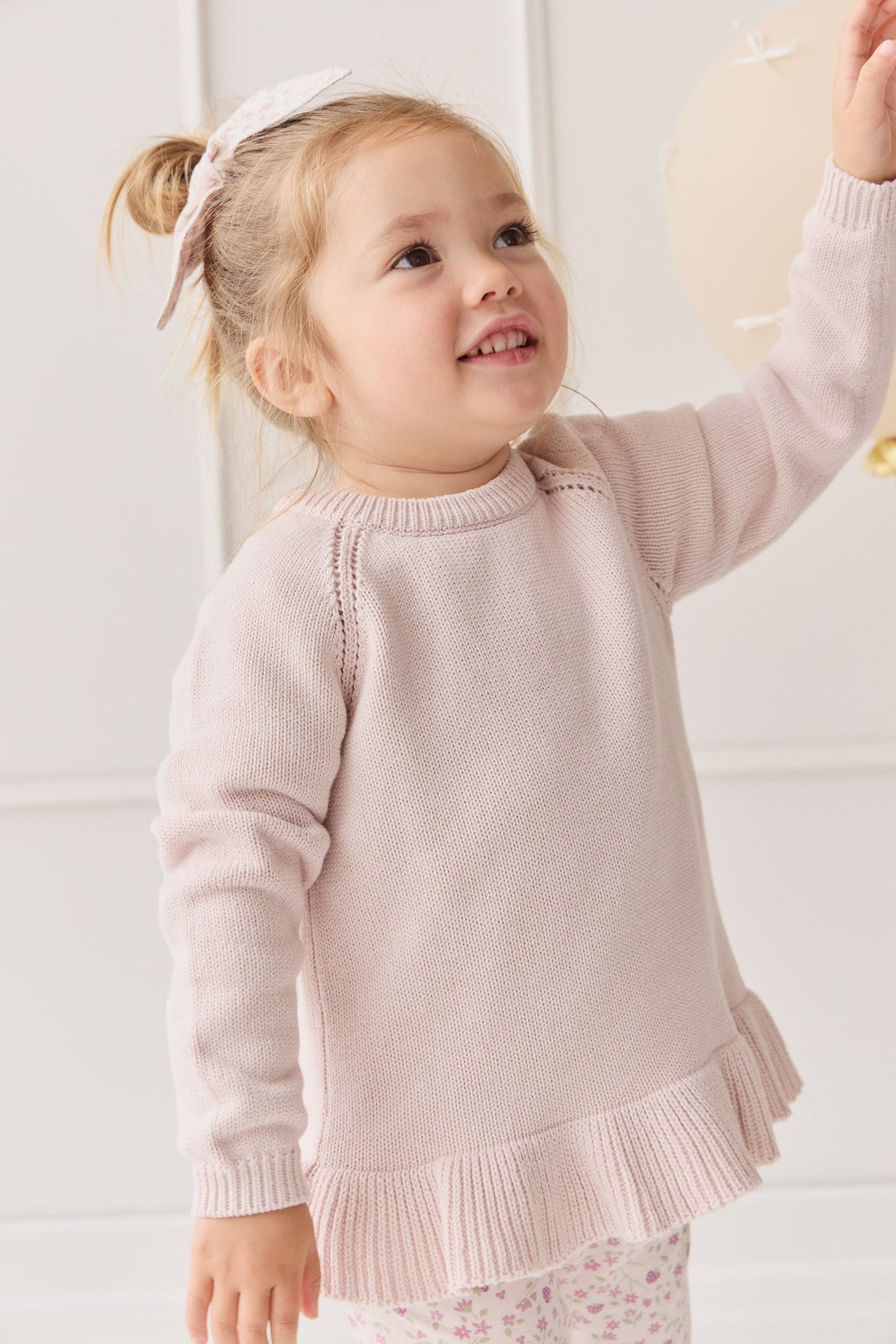 Ava Jumper - Soft Misty Rose Childrens Jumper from Jamie Kay Australia