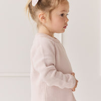 Ava Jumper - Soft Misty Rose Childrens Jumper from Jamie Kay Australia