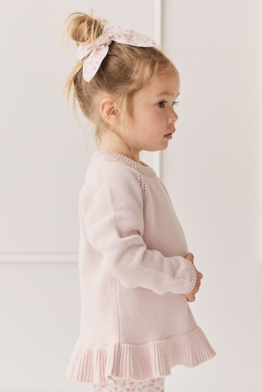 Ava Jumper - Soft Misty Rose Childrens Jumper from Jamie Kay Australia