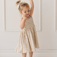 Organic Cotton Samantha Dress - Blueberry Field Raindrops Childrens Dress from Jamie Kay Australia