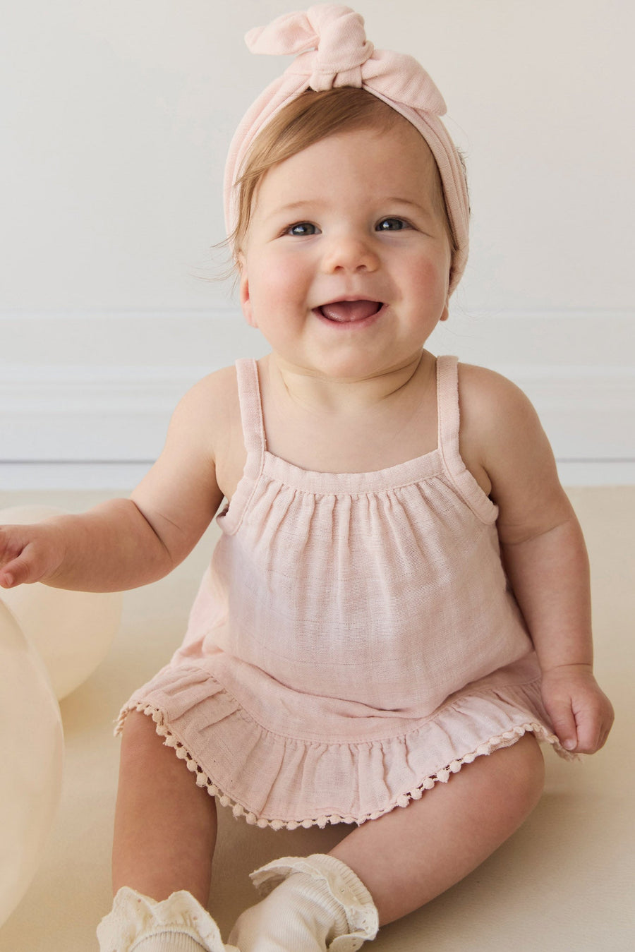 Organic Cotton Muslin Zoe Set - Ballet Pink Childrens Set from Jamie Kay Australia