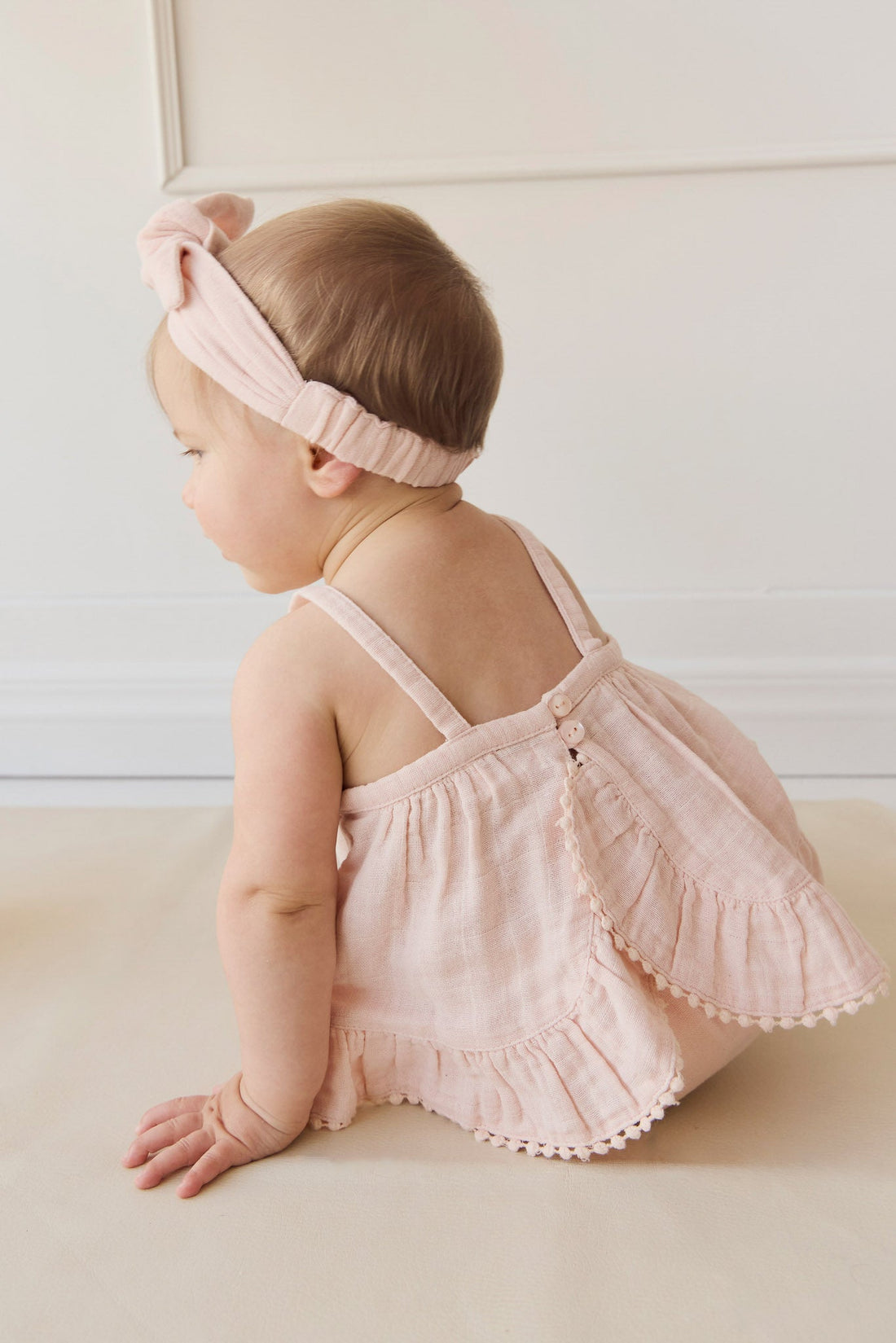 Organic Cotton Muslin Zoe Set - Ballet Pink Childrens Set from Jamie Kay Australia