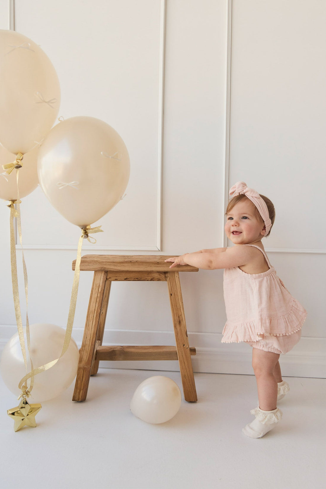 Organic Cotton Muslin Zoe Set - Ballet Pink Childrens Set from Jamie Kay Australia