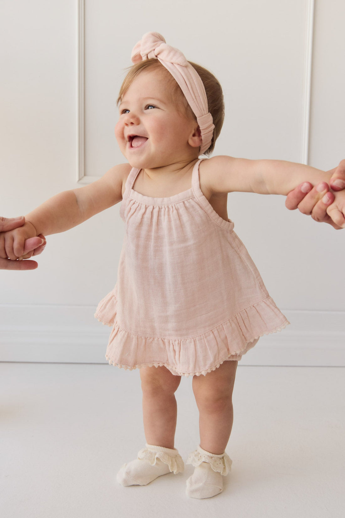 Organic Cotton Muslin Zoe Set - Ballet Pink Childrens Set from Jamie Kay Australia