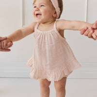 Organic Cotton Muslin Zoe Set - Ballet Pink Childrens Set from Jamie Kay Australia