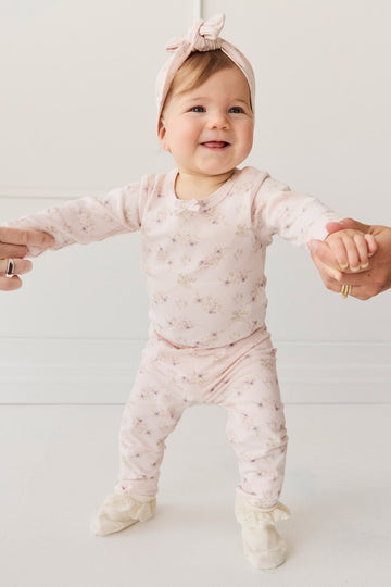 Organic Cotton Everyday Legging - Sweet Pea Floral Childrens Legging from Jamie Kay Australia