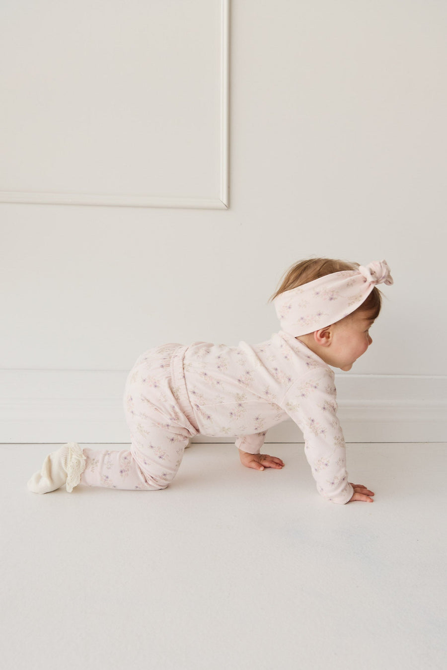 Organic Cotton Everyday Legging - Sweet Pea Floral Childrens Legging from Jamie Kay Australia