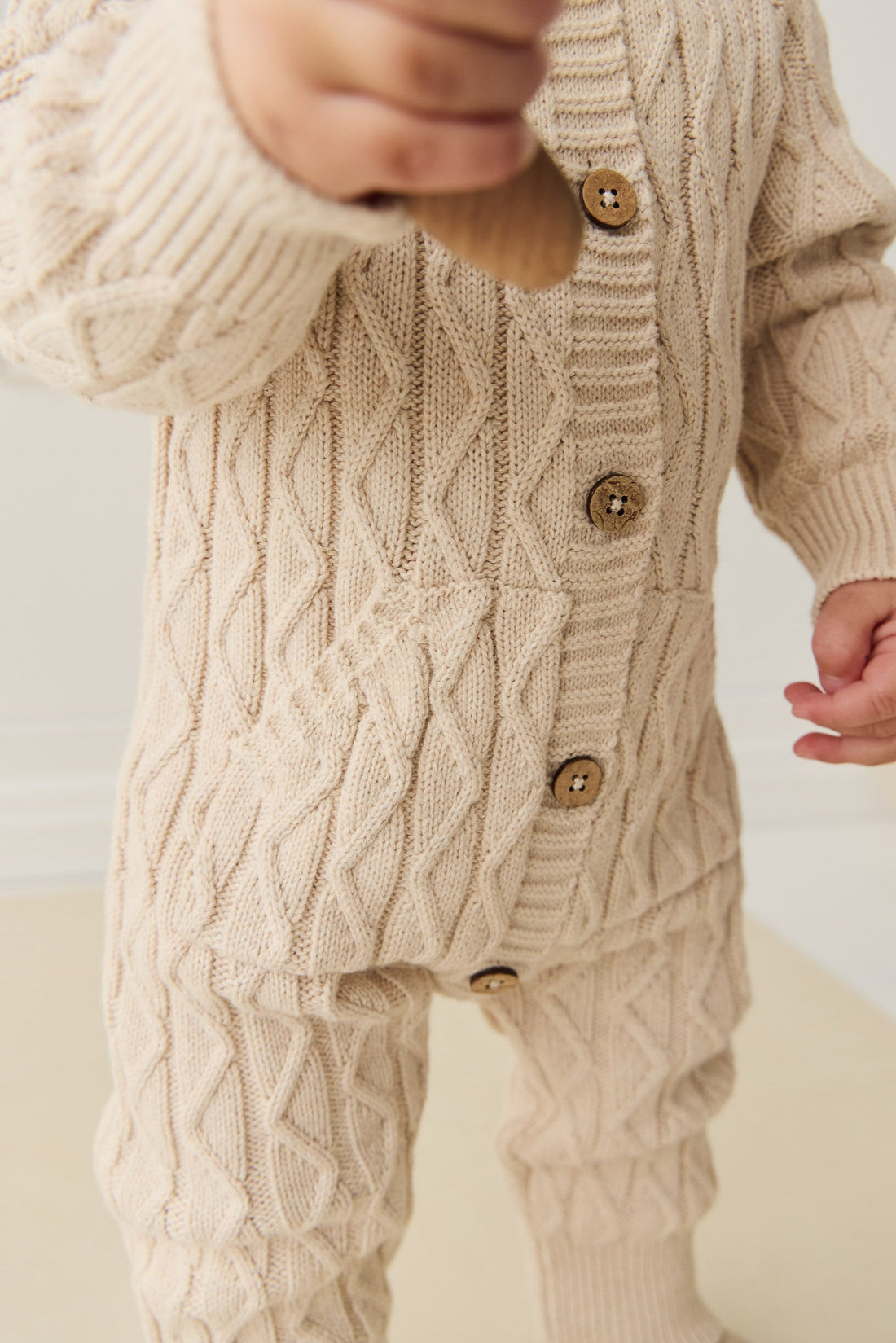 Benjamin Onepiece - Oatmeal Marle Childrens Onepiece from Jamie Kay Australia