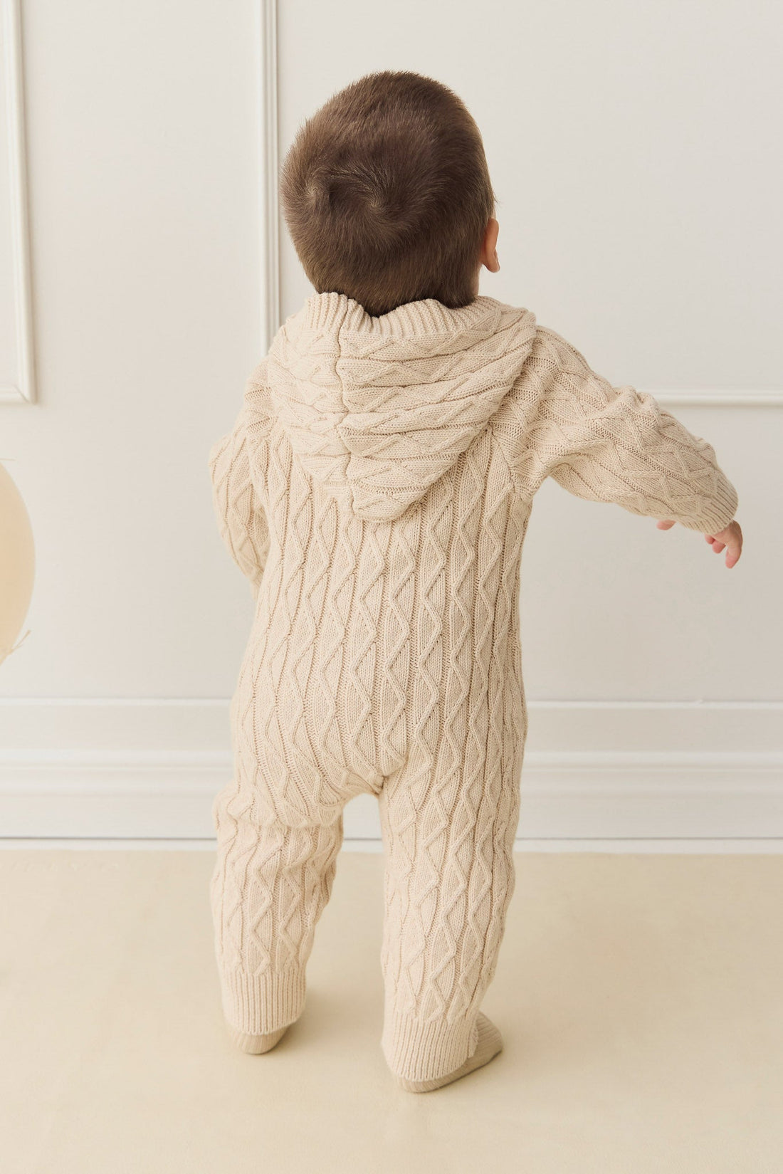 Benjamin Onepiece - Oatmeal Marle Childrens Onepiece from Jamie Kay Australia