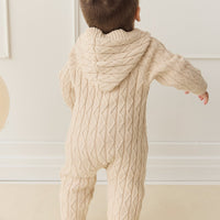 Benjamin Onepiece - Oatmeal Marle Childrens Onepiece from Jamie Kay Australia