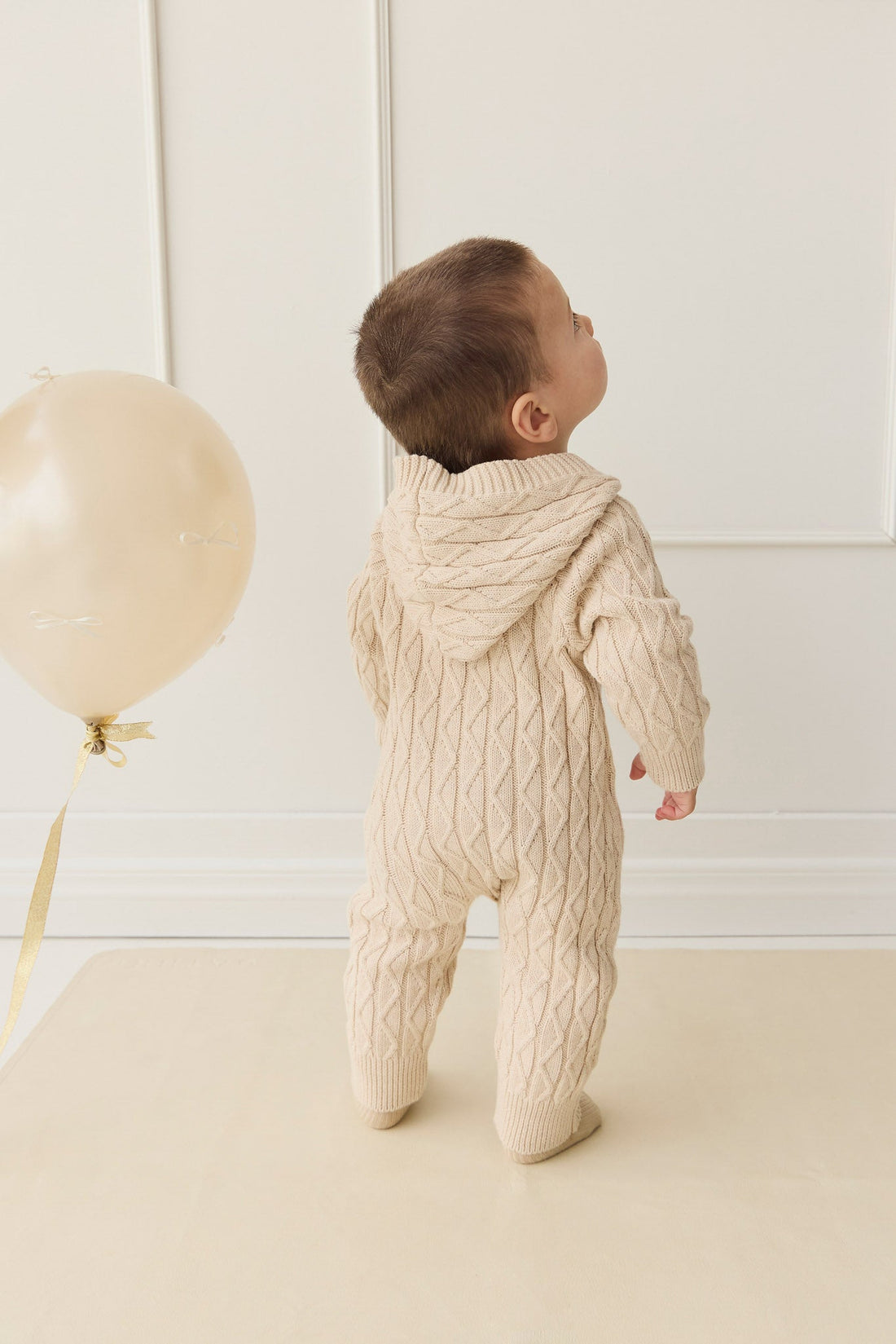 Benjamin Onepiece - Oatmeal Marle Childrens Onepiece from Jamie Kay Australia