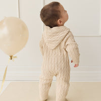 Benjamin Onepiece - Oatmeal Marle Childrens Onepiece from Jamie Kay Australia