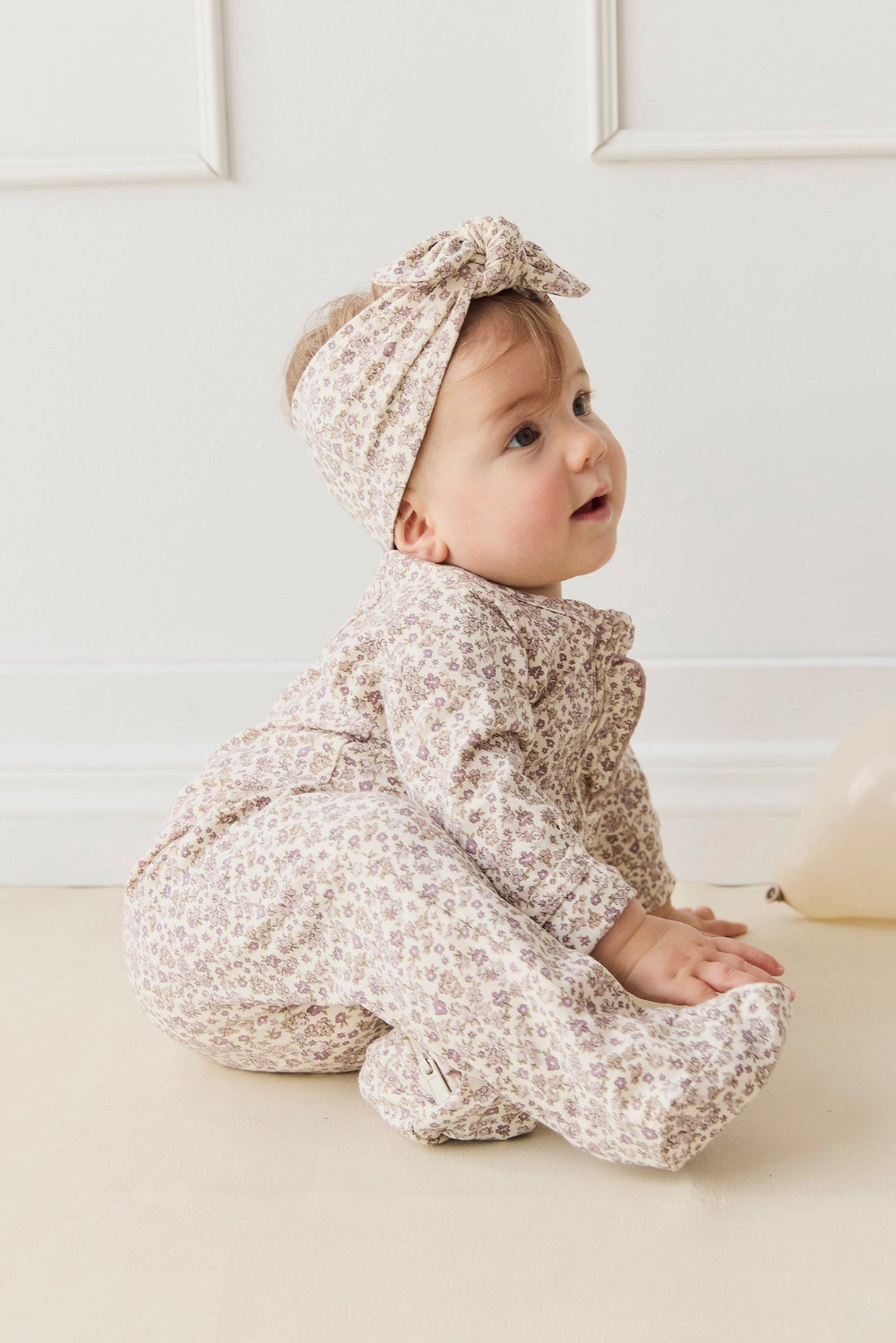 Organic Cotton Modal Frankie Onepiece - Amber Eggnog Childrens Onepiece from Jamie Kay Australia