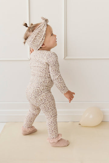 Organic Cotton Modal Everyday Legging - Amber Eggnog Childrens Legging from Jamie Kay Australia