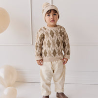 Enzo Jumper - Enzo Jacquard Oatmeal Marle Childrens Jumper from Jamie Kay Australia