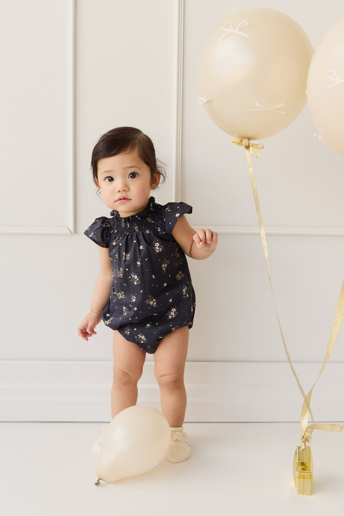 Organic Cotton Tamara Playsuit - Bouquet De Fleur Childrens Playsuit from Jamie Kay Australia