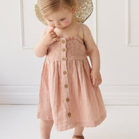 Organic Cotton Muslin Karlie Dress - Parfait Childrens Dress from Jamie Kay Australia