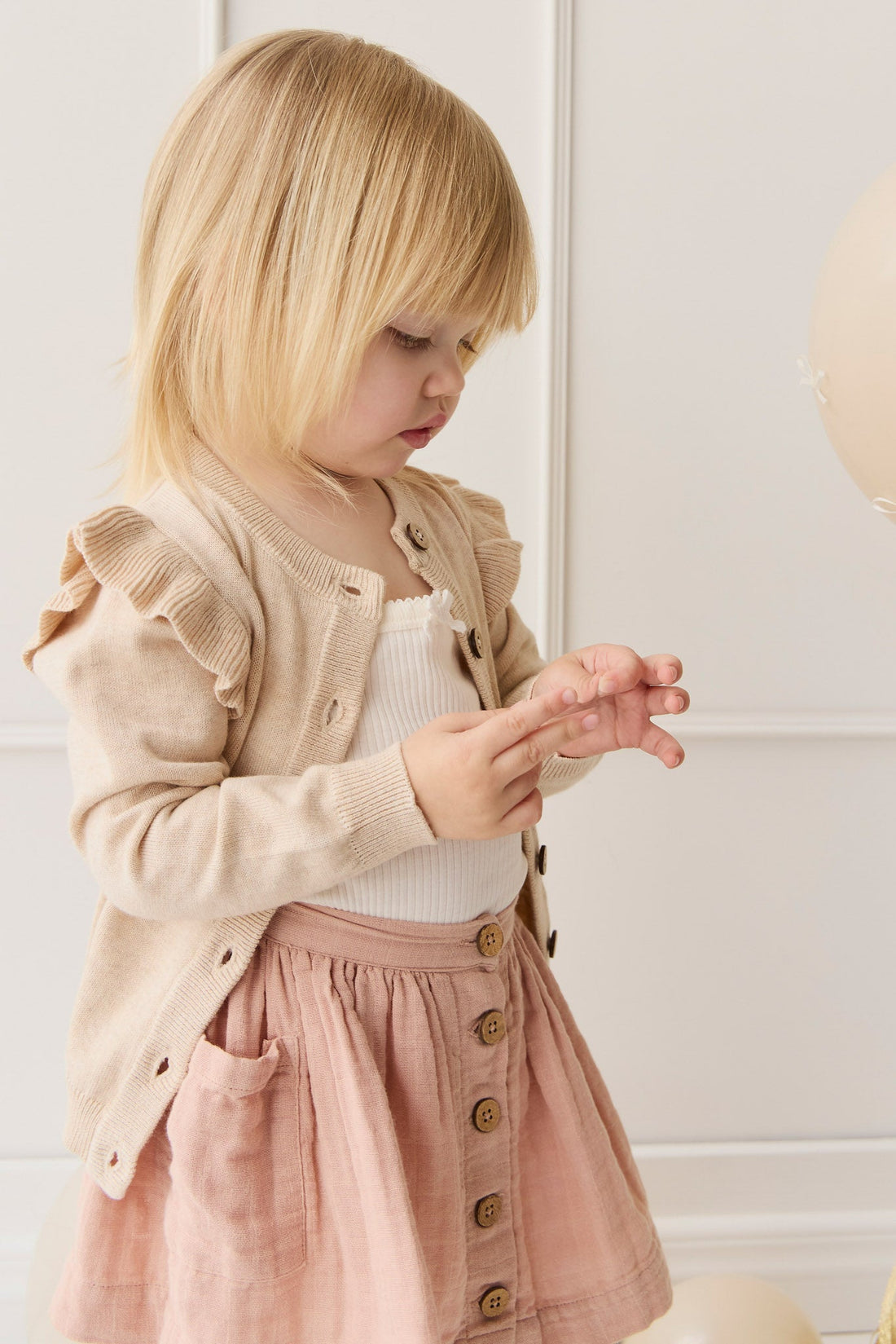 Rosie Cardigan - Oatmeal Marle Childrens Cardigan from Jamie Kay Australia