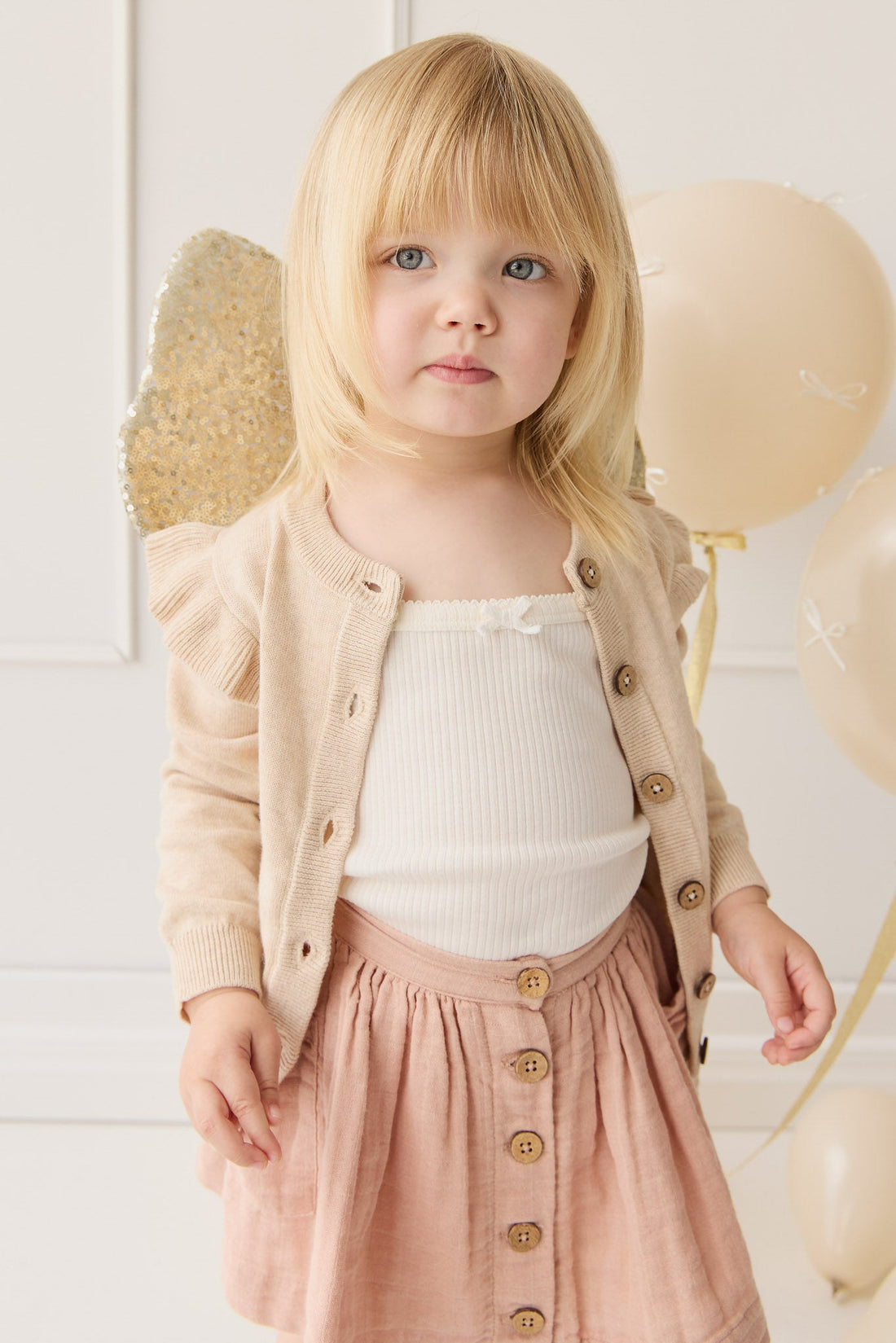 Rosie Cardigan - Oatmeal Marle Childrens Cardigan from Jamie Kay Australia