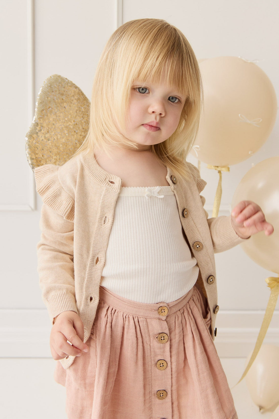 Rosie Cardigan - Oatmeal Marle Childrens Cardigan from Jamie Kay Australia