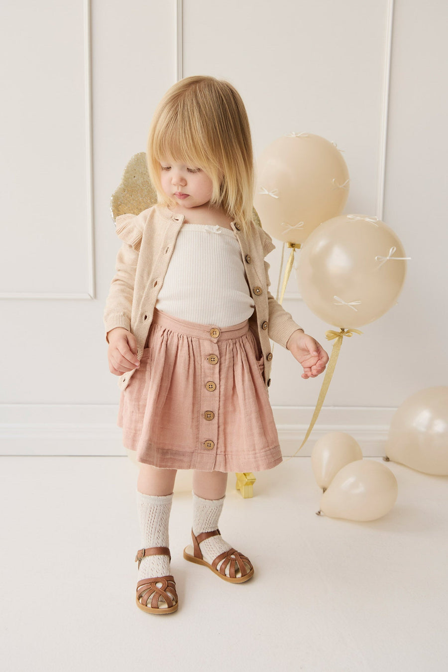 Organic Cotton Muslin Kennedy Skirt - Parfait Childrens Skirt from Jamie Kay Australia